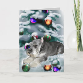 ミニチュアシュナウツァークリスマスプレゼント シーズンカード
