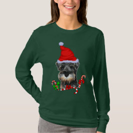 ミニチュアシュナウツァークリスマスメリー Tシャツ
