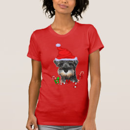 ミニチュアシュナウツァークリスマスメリー Tシャツ