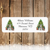 ミニチュアシュナウツァークリスマス差出人住所 ラベル