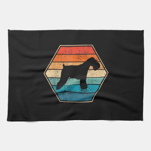 ミニチュアシュナウツァードッグギフト キッチンタオル (横)