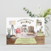 ミニチュアシュナウツァードッグ移動告知 招待状 (スタンド正面)