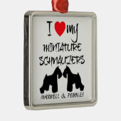 ミニチュアシュナカスタムーザーが大好き メタルオーナメント (右)