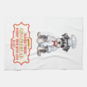 ミニチュアシュナザーシェフベーキングジンジャーブレッド キッチンタオル (横)