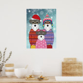 ミニチュアシュナザースクリスマスファミリーポートレート ポスター (キッチン)