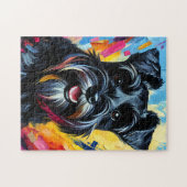 ミニチュアシュナザードッグアクリルプリントドッグ恋人 ジグソーパズル (横)