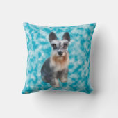 ミニチュアシュナザードッグアートポートレート クッション (裏面)