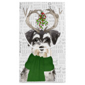 ミニチュアスタイリッシュシュナおもしろいーザー・クリスマス スモールペーパーバッグ (裏面)