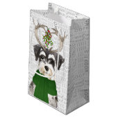 ミニチュアスタイリッシュシュナおもしろいーザー・クリスマス スモールペーパーバッグ (裏面アングル)