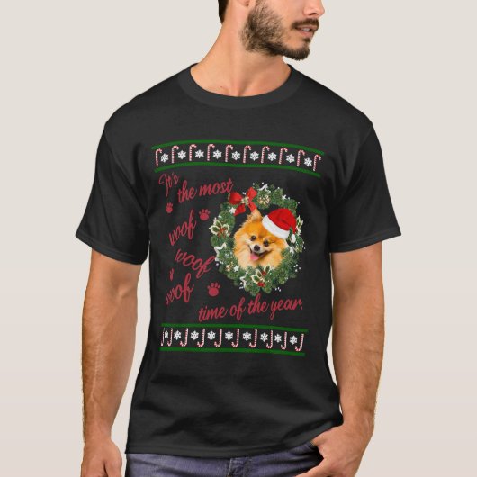ミニチュアスピッツポメラニア犬 メリー Tシャツ (正面)
