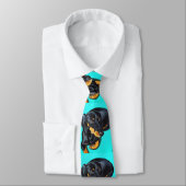 ミニチュアダックシュント絵画のフロッピー ネクタイ (タイ)