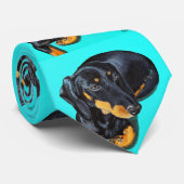 ミニチュアダックシュント絵画のフロッピー ネクタイ (ロール)