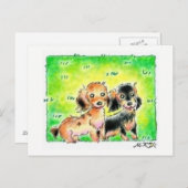 ミニチュアダックスフントちゃん ポストカード (正面/裏面)