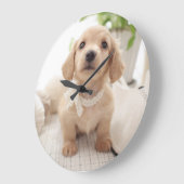 ミニチュアダックスフント ラージ壁時計 (傾斜)