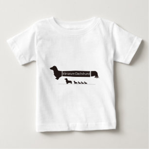 ミニチュアダックスフンドのおもしろグッズ ベビーTシャツ