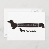 ミニチュアダックスフンドのおもしろグッズ ポストカード (正面/裏面)