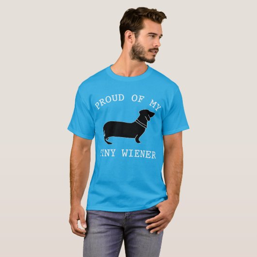 ミニチュアダックスフンドを誇りに思う Tシャツ (正面フル)