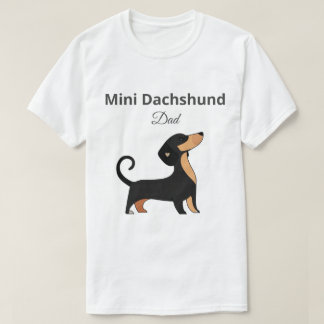 ミニチュアダックス父Tシャツ 犬のオーナーギフト Tシャツ