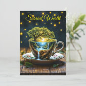 ミニチュアティーカップワンダーランドカラフルアート 招待状 (スタンド正面)