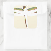 ミニチュアトンボ（白） スクエアシール (バッグ)