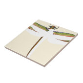 ミニチュアトンボ（白） タイル (側面)