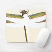 ミニチュアトンボ（白） マウスパッド (マウス)