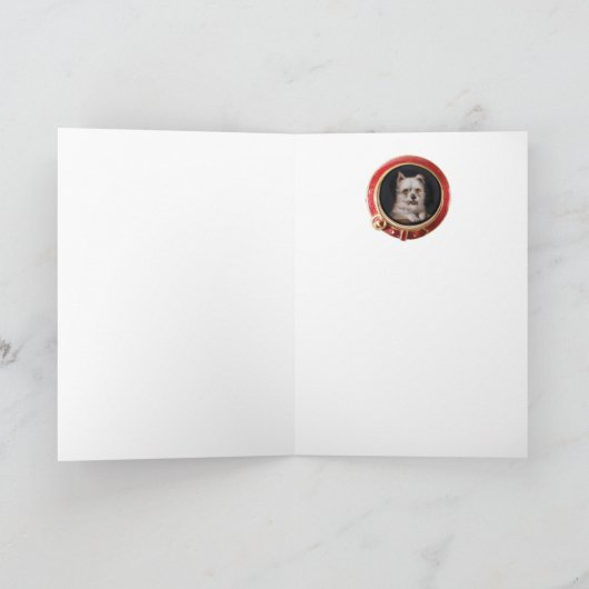 ミニチュアドッグポートレートウエストハイランドテリア シーズンカード (内部)