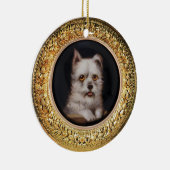 ミニチュアドッグポートレートウエストハイランドテリア セラミックオーナメント (右)