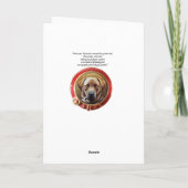 ミニチュアドッグポートレートチョコレートラブラドール シーズンカード (裏面)