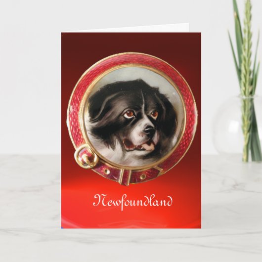 ミニチュアドッグポートレートニューファンドランド シーズンカード (正面)
