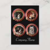 ミニチュアドッグポートレート，獣医 名刺 (裏面)