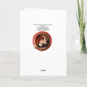 ミニチュアドビクトリアンッグポートレートブラッドハウンド シーズンカード (裏面)