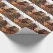 ミニチュアドンキー&ホースバレンタインハート ラッピングペーパー (角)