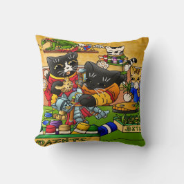 ミニチュアナイト絵画猫模型の猫 クッション