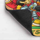 ミニチュアナイト絵画猫模型の猫 マウスパッド (コーナー)