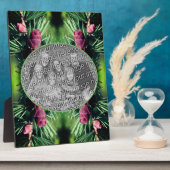 ミニチュアパインコーン自分の写真を追加 フォトプラーク (側面)