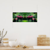 ミニチュアパインコーン鏡抽象芸術 ポスター (キッチン)