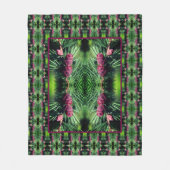 ミニチュアパインコーン閉じる抽象芸術パターン フリースブランケット (正面)
