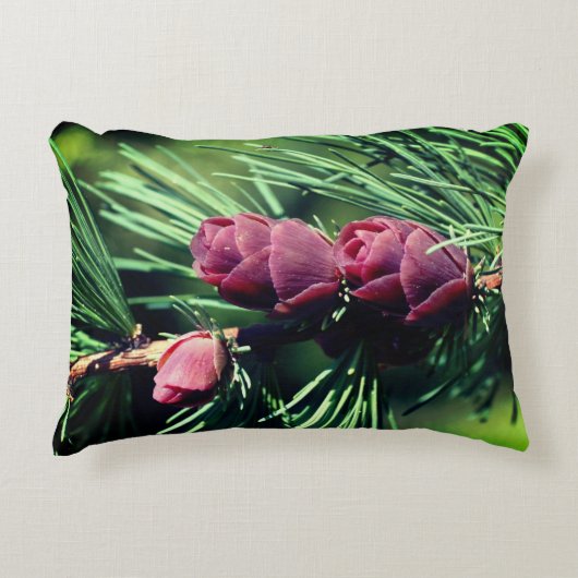 ミニチュアパインコーン閉じる アクセントクッション (正面)