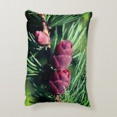 ミニチュアパインコーン閉じる アクセントクッション (裏面(縦))