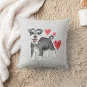 ミニチュアパーソナライズされたシュナウザー クッション (ブランケット)