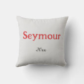 ミニチュアパーソナライズされたシュナウザー クッション (裏面)