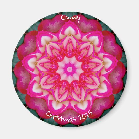 ミニチュアパーソナライズされたバラフラクタル マグネット (正面)