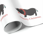 ミニチュアピグメリークリスマスデザイン ラッピングペーパー (ロールコーナー)