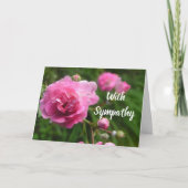 ミニチュアピンクローズラージフォントコンビニエンスカード カード (正面)