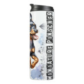 ミニチュアピンシャーグレースケールガーデン タンブラー (回転右)