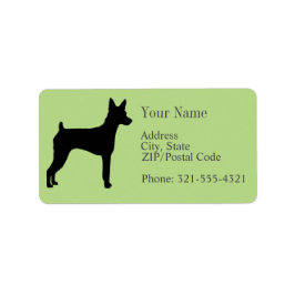 ミニチュアピンシャーシルエット ラベル