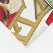 ミニチュアピンシャードッグクリスマス フリースブランケット (角)