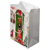 ミニチュアピンシャードッグクリスマス ミディアムペーパーバッグ (裏面アングル)