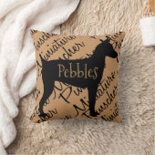 ミニチュアピンシャードッグシルエット クッション (ブランケット)